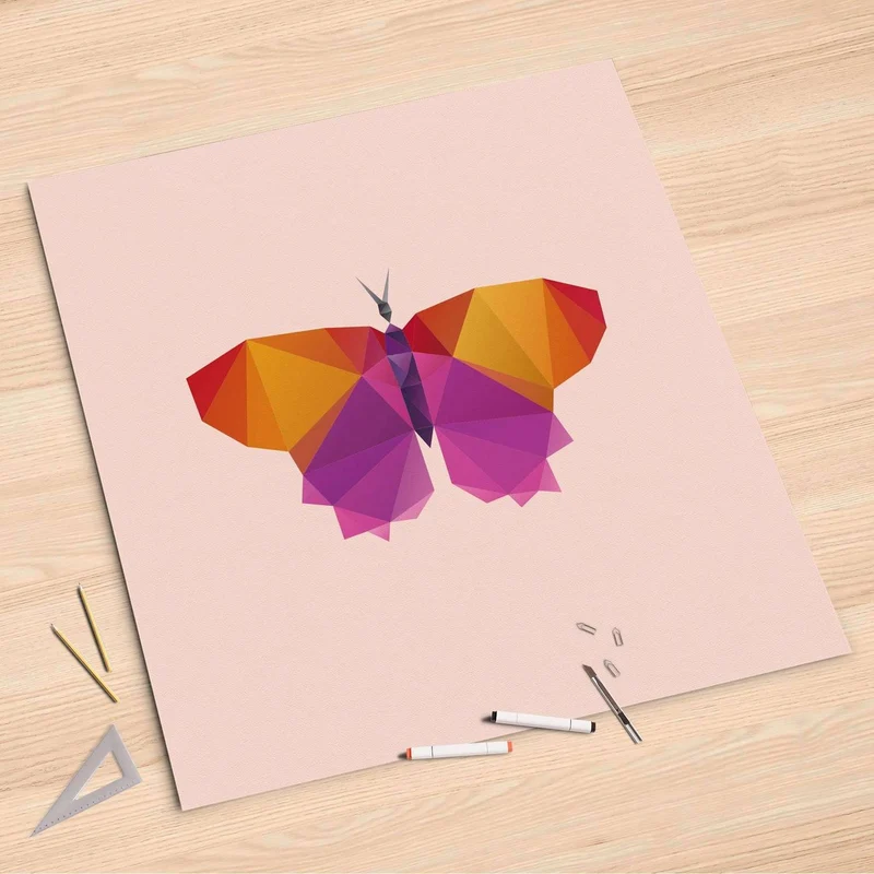 Folienbogen (90x90 cm) - Design: Origami Butterfly