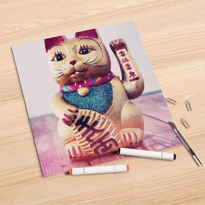 Folienbogen (30x30 cm) - Design: Winkekatze