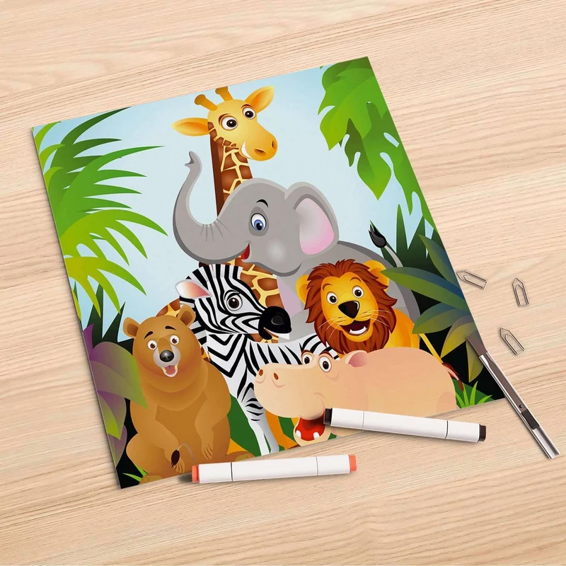 Folienbogen (30x30 cm) - Design: Wild Animals
