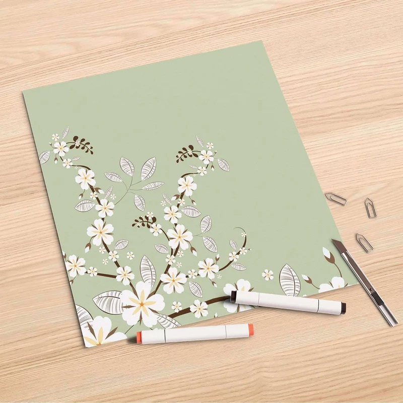 Folienbogen (30x30 cm) - Design: White Blossoms