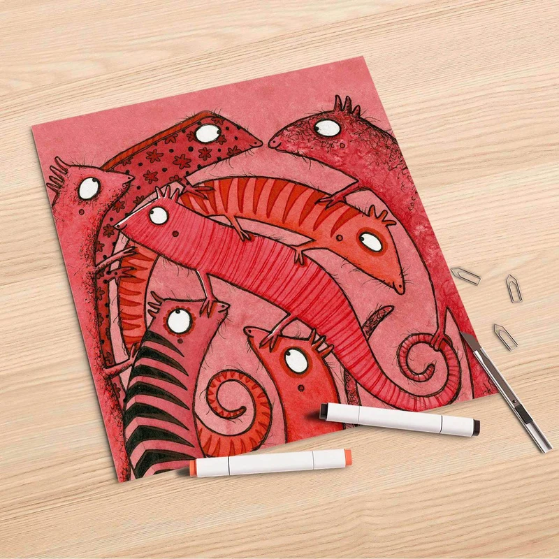 Folienbogen (30x30 cm) - Design: Wer mit wem