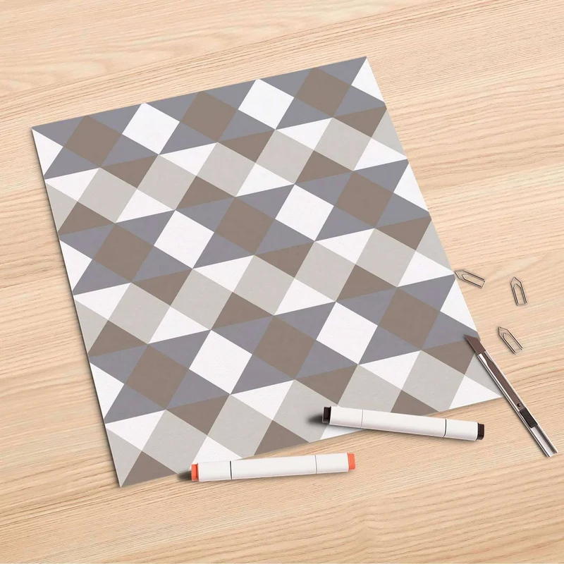 Folienbogen (30x30 cm) - Design: Triangle Pattern - Grau