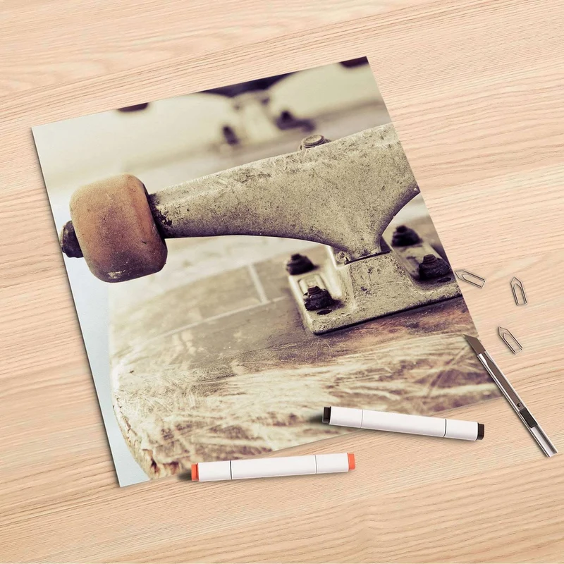 Folienbogen (30x30 cm) - Design: Skateboard