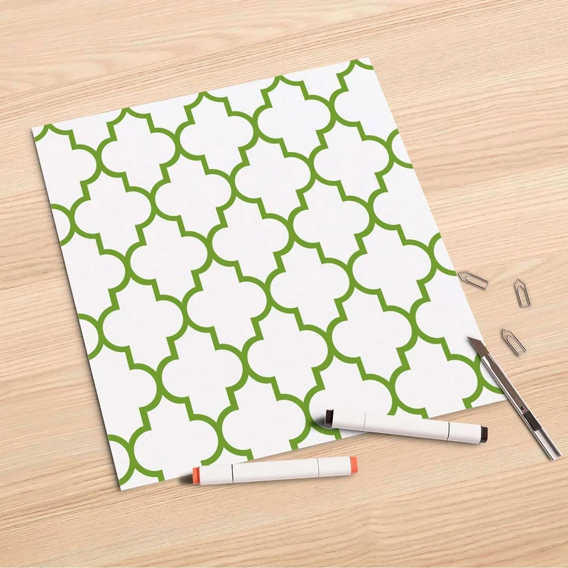 Folienbogen (30x30 cm) - Design: Retro Pattern - Grün