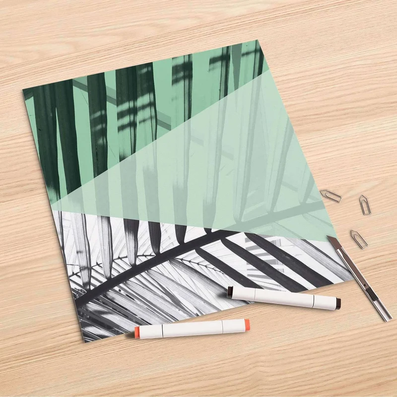 Folienbogen (30x30 cm) - Design: Palmen mint