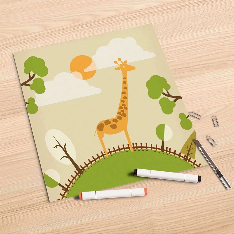 Folienbogen (30x30 cm) - Design: Mountain Giraffe