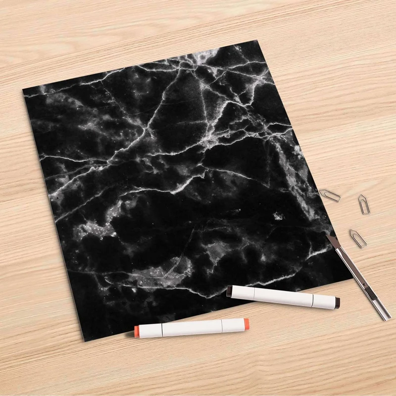 Folienbogen (30x30 cm) - Design: Marmor schwarz