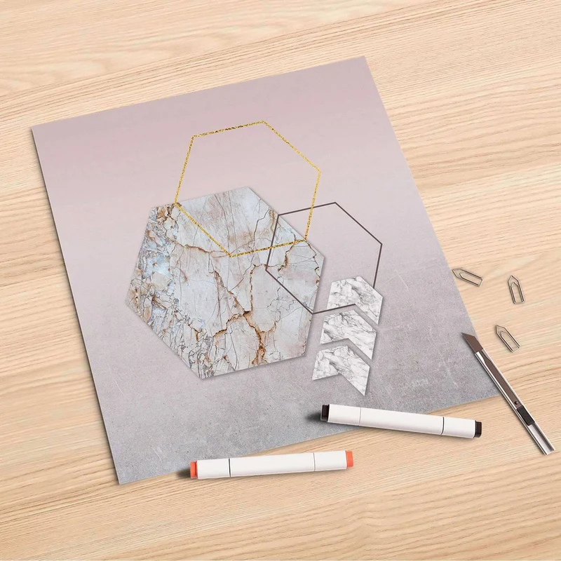 Folienbogen (30x30 cm) - Design: Hexagon