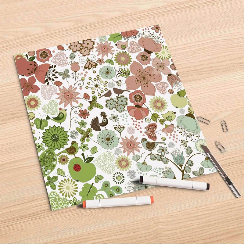 Folienbogen (30x30 cm) - Design: Flower Pattern