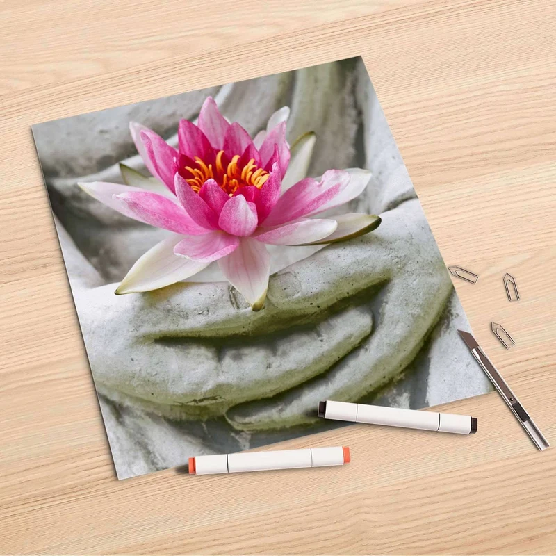 Folienbogen (30x30 cm) - Design: Flower Buddha