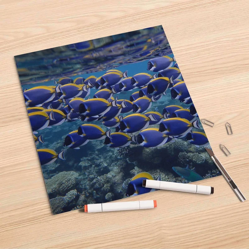 Folienbogen (30x30 cm) - Design: Fish swarm