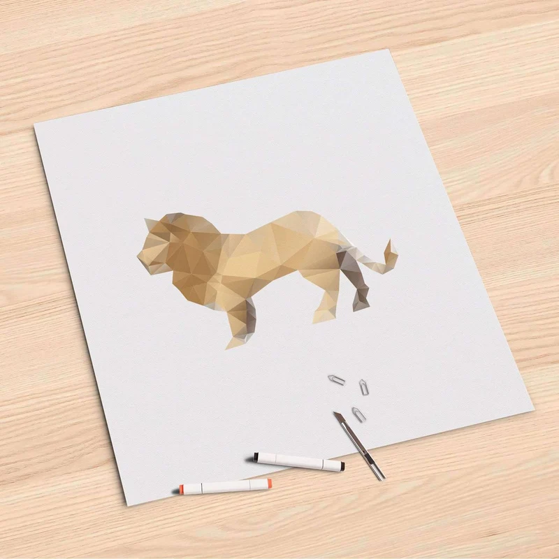 Folienbogen (60x60 cm) - Design: Origami Lion