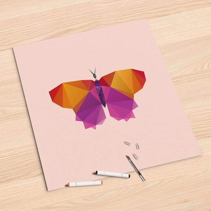 Folienbogen (60x60 cm) - Design: Origami Butterfly