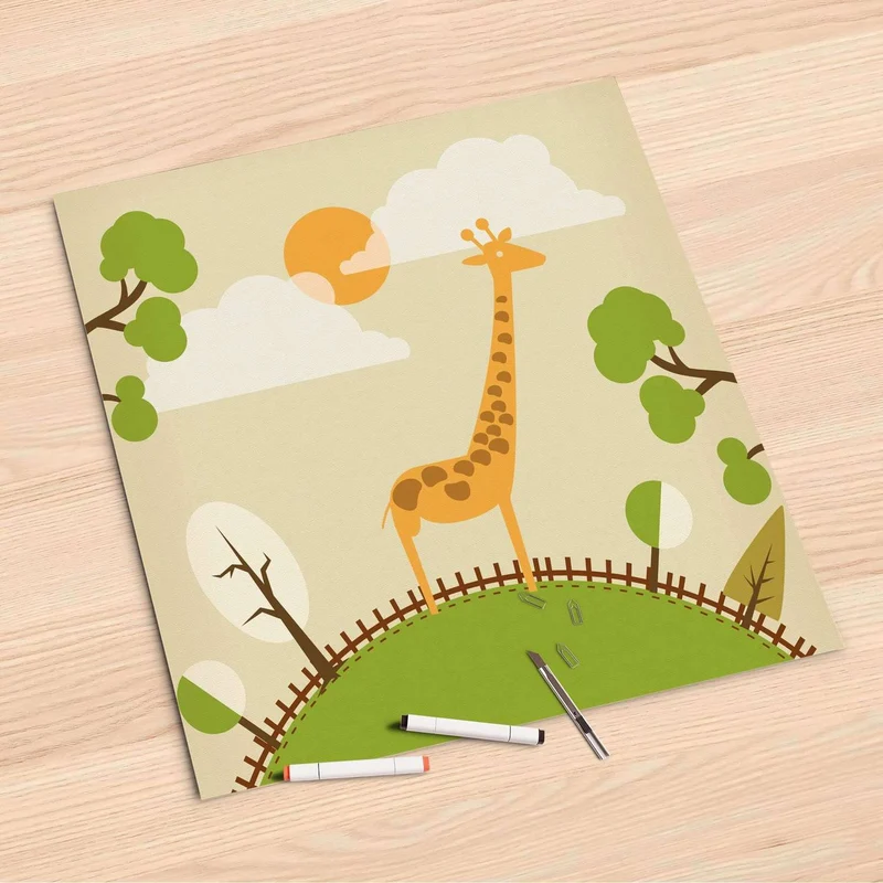 Folienbogen (60x60 cm) - Design: Mountain Giraffe