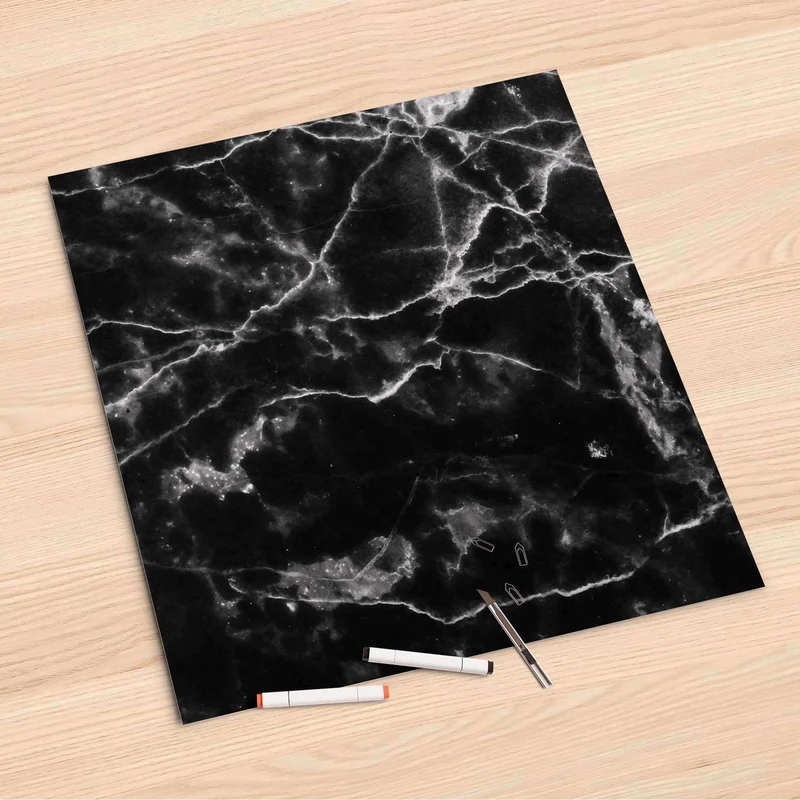 Folienbogen (60x60 cm) - Design: Marmor schwarz