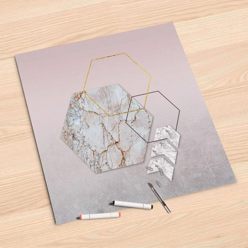 Folienbogen (60x60 cm) - Design: Hexagon