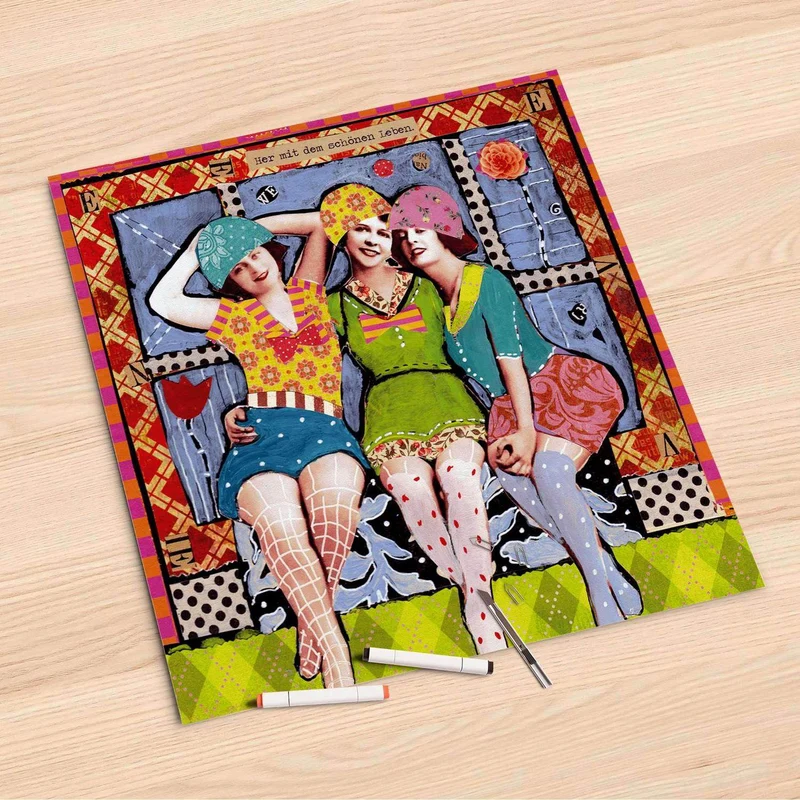 Folienbogen (60x60 cm) - Design: Her mit dem schönen Leben