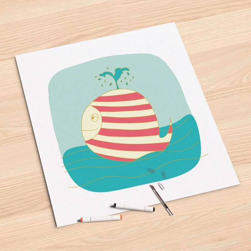 Folienbogen (60x60 cm) - Design: Funny Wale