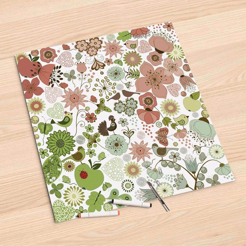 Folienbogen (60x60 cm) - Design: Flower Pattern
