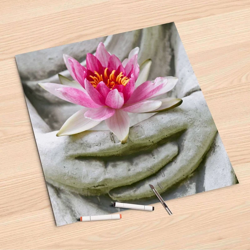 Folienbogen (60x60 cm) - Design: Flower Buddha