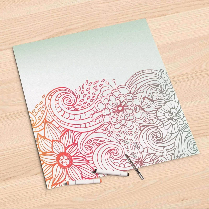 Folienbogen (60x60 cm) - Design: Floral Doodle