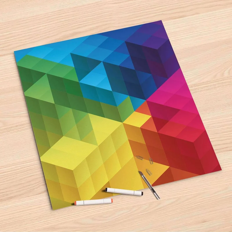 Folienbogen (60x60 cm) - Design: Colored Cubes