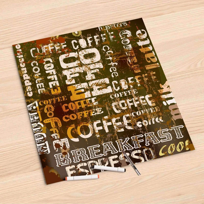 Folienbogen (60x60 cm) - Design: Coffee Typo