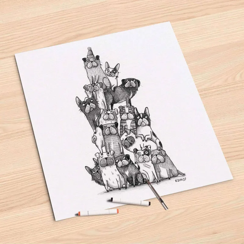 Folienbogen (60x60 cm) - Design: Bully-Stapel
