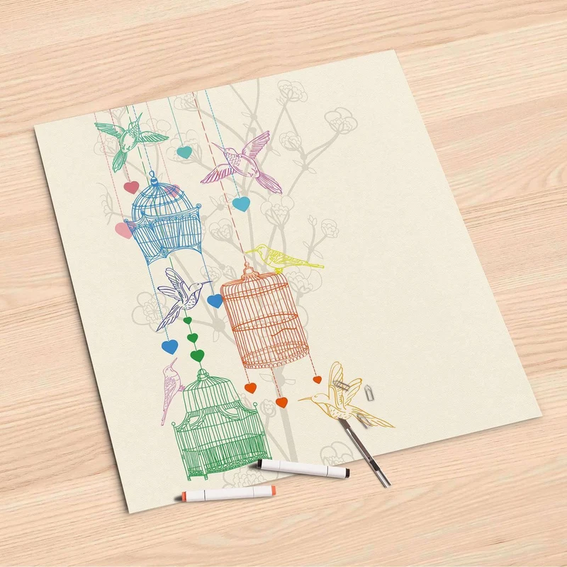 Folienbogen (60x60 cm) - Design: Birdcage