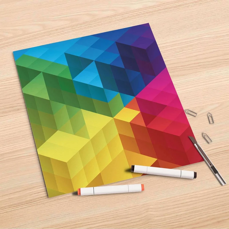 Folienbogen (30x30 cm) - Design: Colored Cubes
