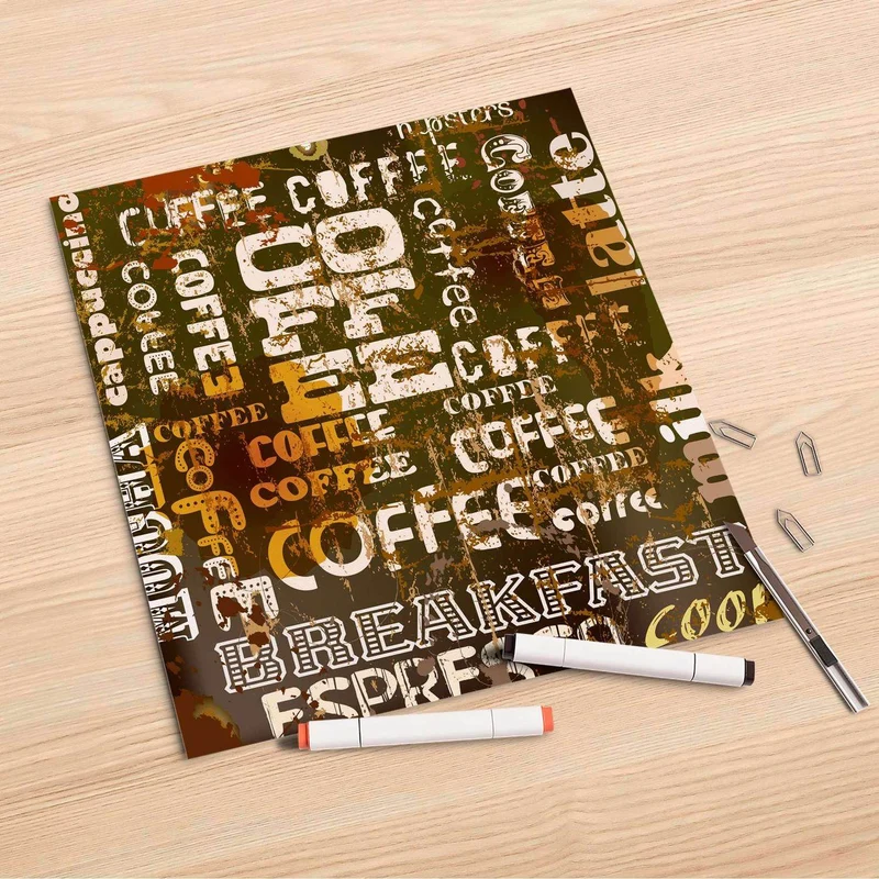 Folienbogen (30x30 cm) - Design: Coffee Typo