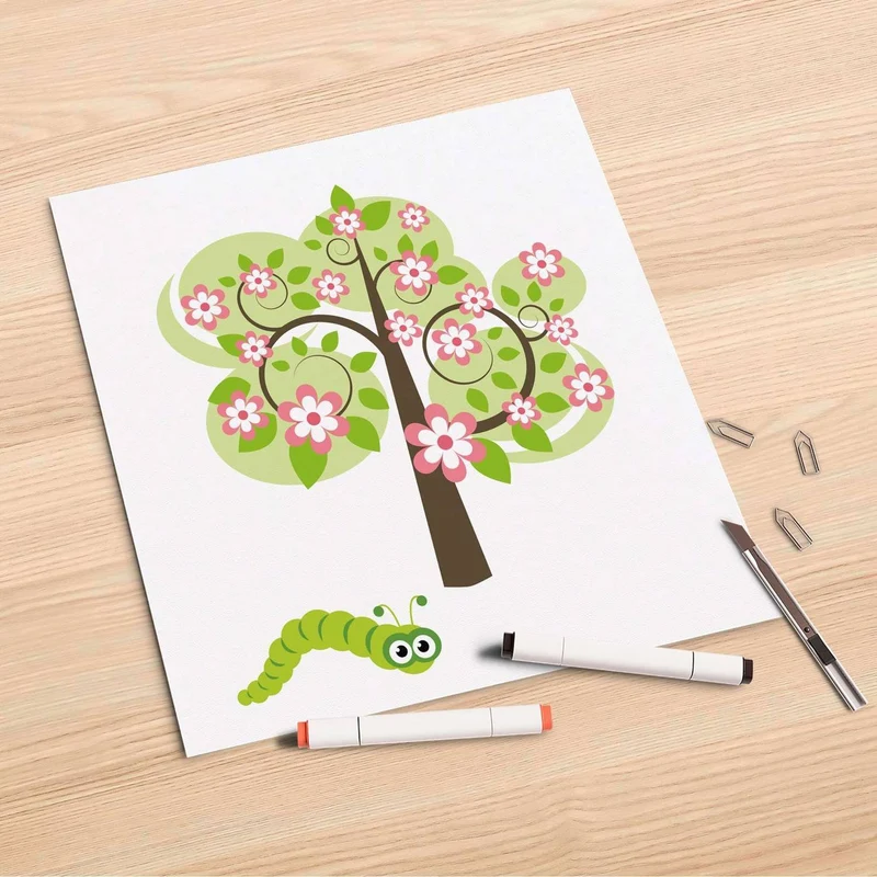 Folienbogen (30x30 cm) - Design: Blooming Tree