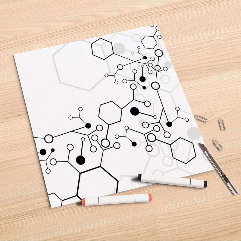 Folienbogen (30x30 cm) - Design: Atomic 1