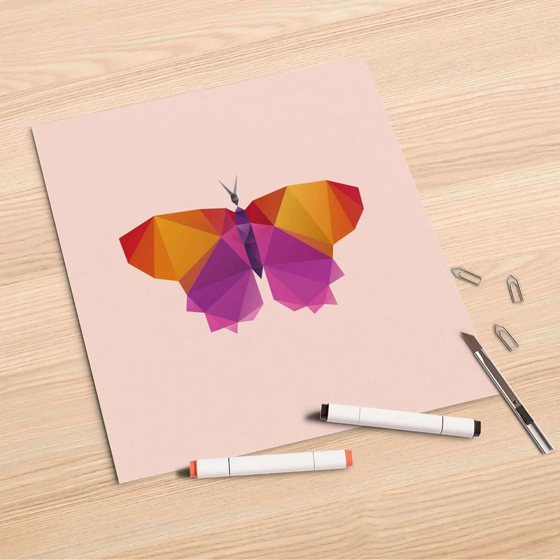 Folienbogen (30x30 cm) - Design: Origami Butterfly
