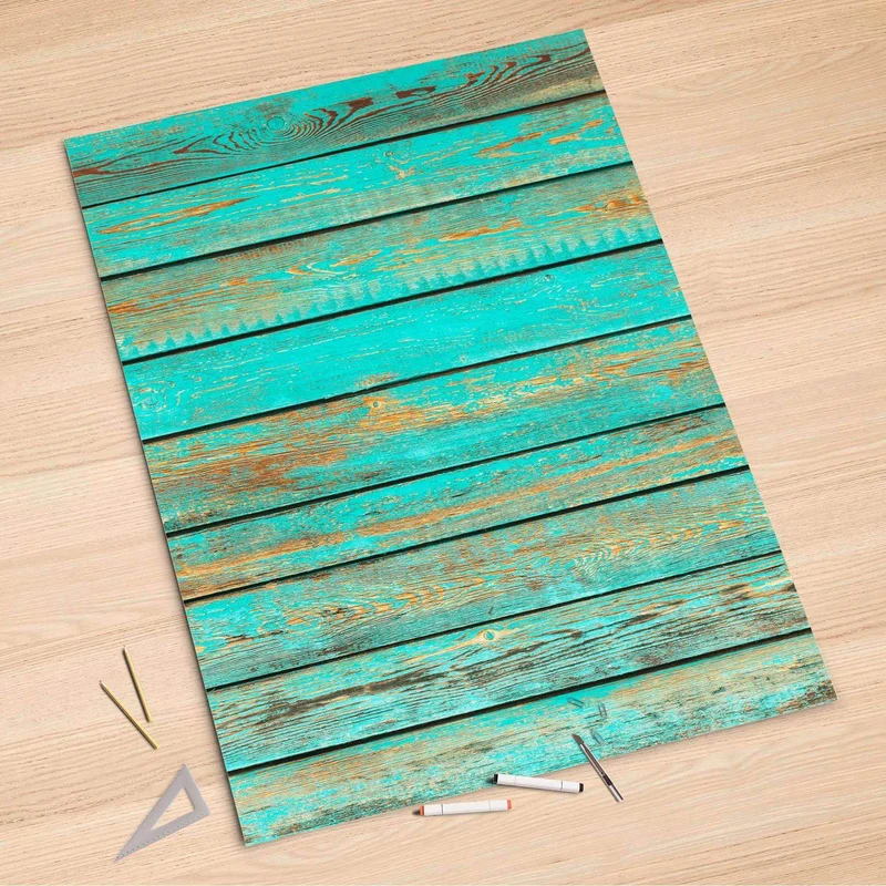 Folienbogen (100x150 cm) - Design: Wooden Aqua