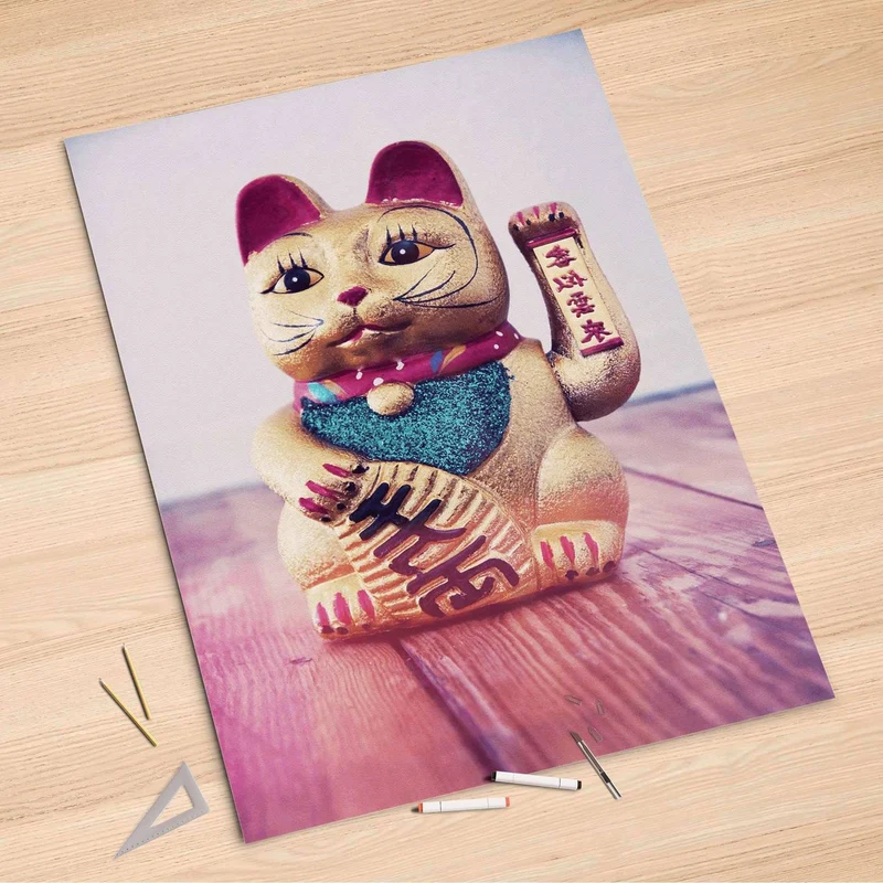 Folienbogen (100x150 cm) - Design: Winkekatze