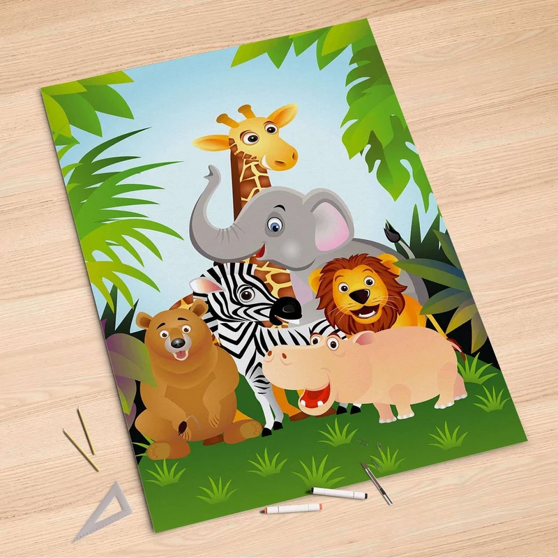 Folienbogen (100x150 cm) - Design: Wild Animals