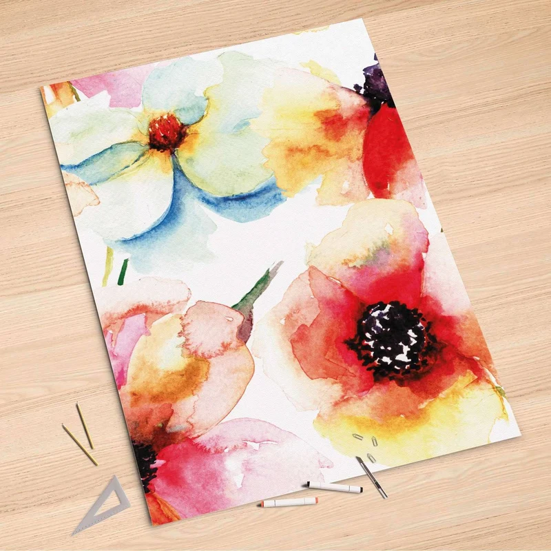 Folienbogen (100x150 cm) - Design: Water Color Flowers