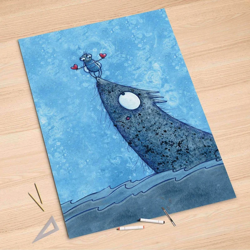 Folienbogen (100x150 cm) - Design: Verliebter Jongleur