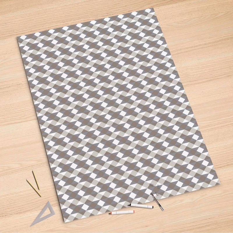 Folienbogen (100x150 cm) - Design: Triangle Pattern - Grau
