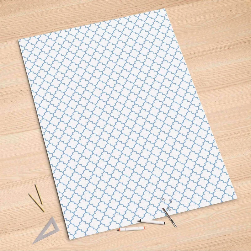 Folienbogen (100x150 cm) - Design: Retro Pattern - Blau