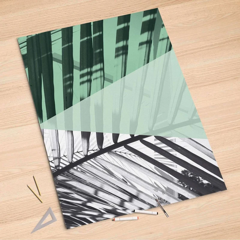 Folienbogen (100x150 cm) - Design: Palmen mint