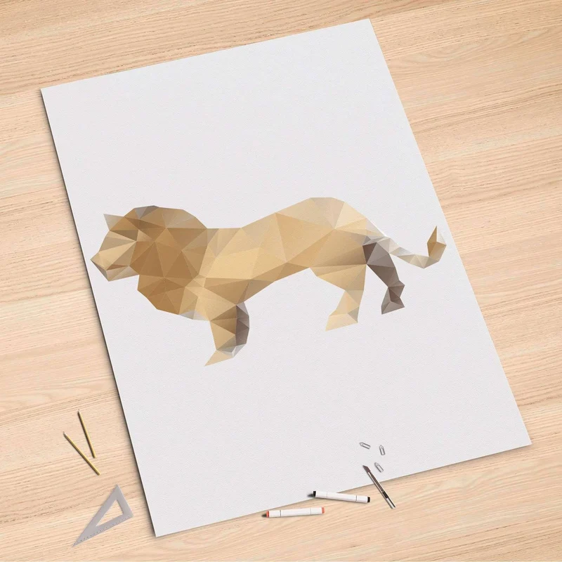 Folienbogen (100x150 cm) - Design: Origami Lion