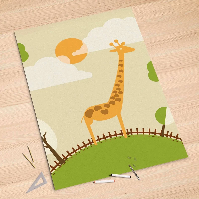Folienbogen (100x150 cm) - Design: Mountain Giraffe