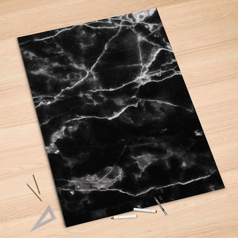 Folienbogen (100x150 cm) - Design: Marmor schwarz