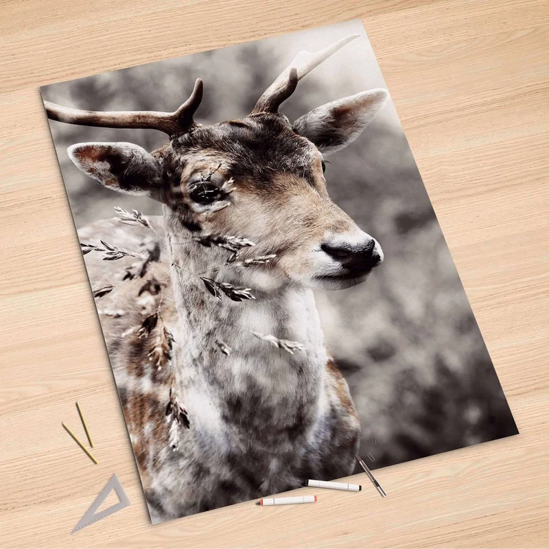 Folienbogen (100x150 cm) - Design: Hirsch