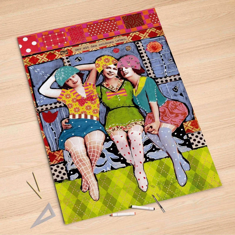 Folienbogen (100x150 cm) - Design: Her mit dem schönen Leben