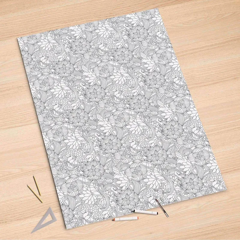 Folienbogen (100x150 cm) - Design: Flower Lines 2