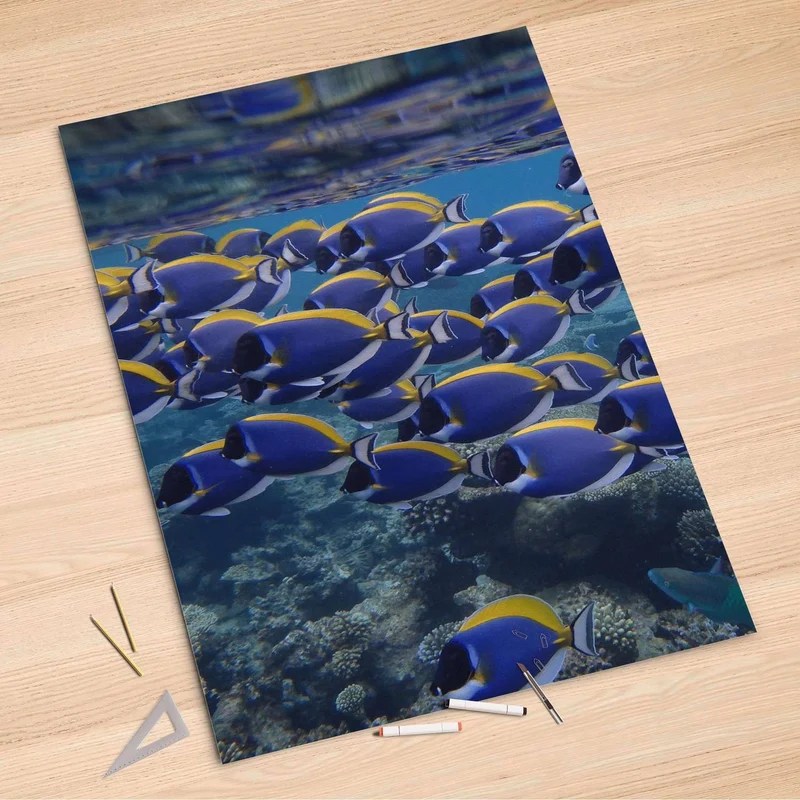 Folienbogen (100x150 cm) - Design: Fish swarm