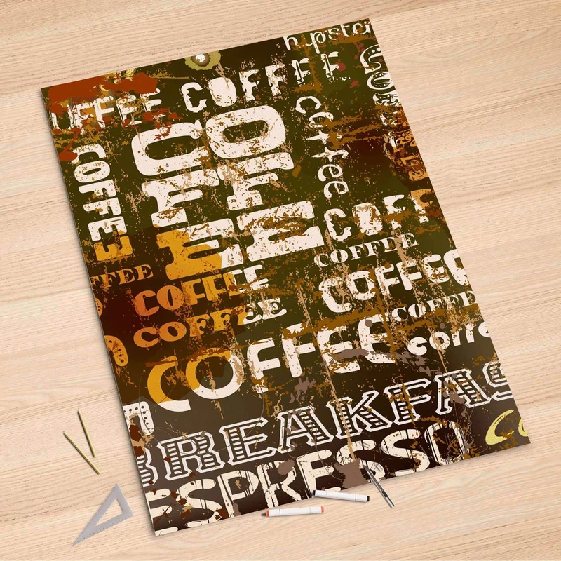 Folienbogen (100x150 cm) - Design: Coffee Typo